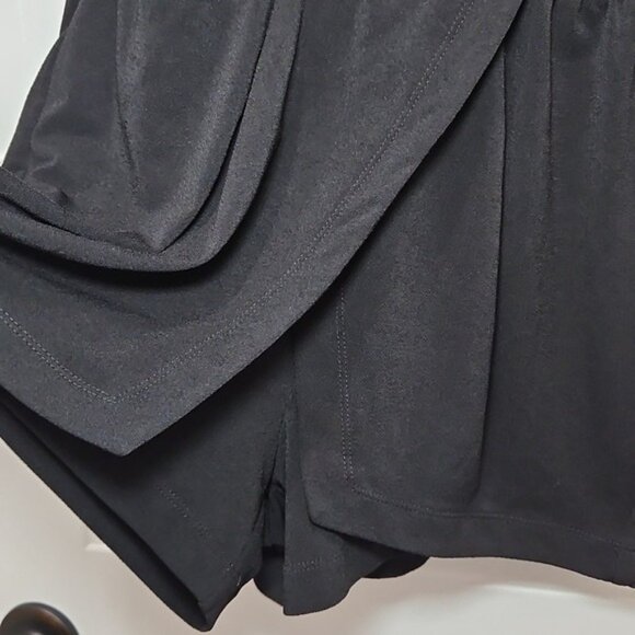 BCBGeneration Faux Wrap Skirt Shorts Romper Skort Size XS Black Party Casual - Picture 6 of 10